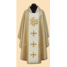 IHS embroidered chasuble + Cross - liturgical colors - Image 4