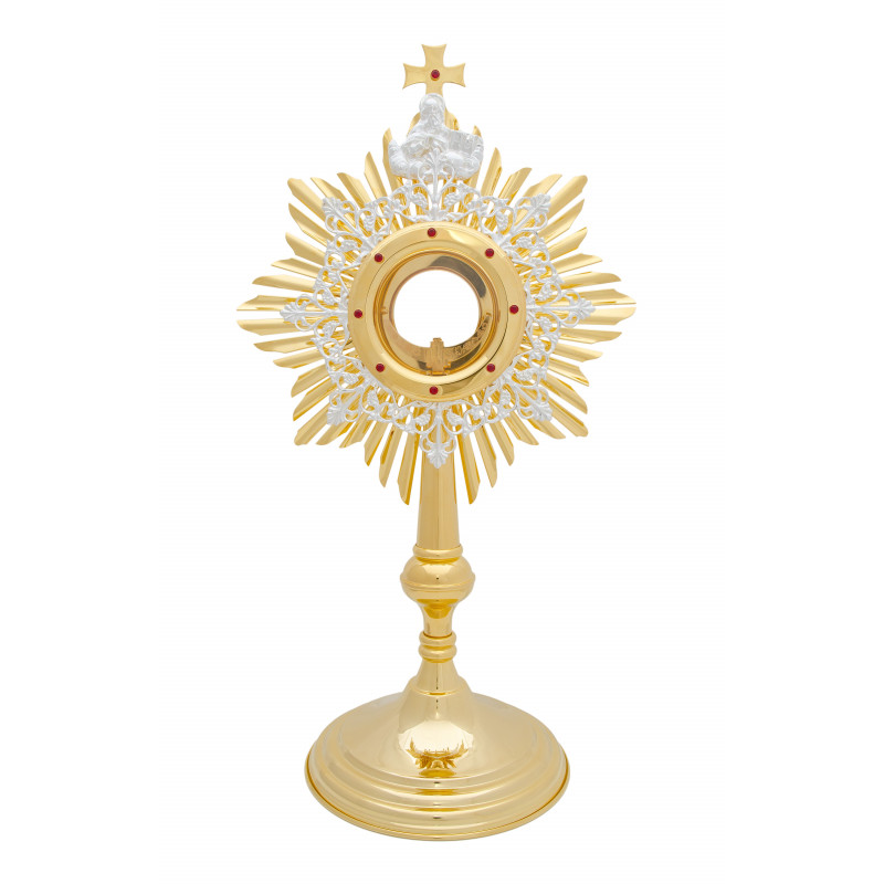 Gold plated monstrance 52 cm height (20) - Best Catholic Shop