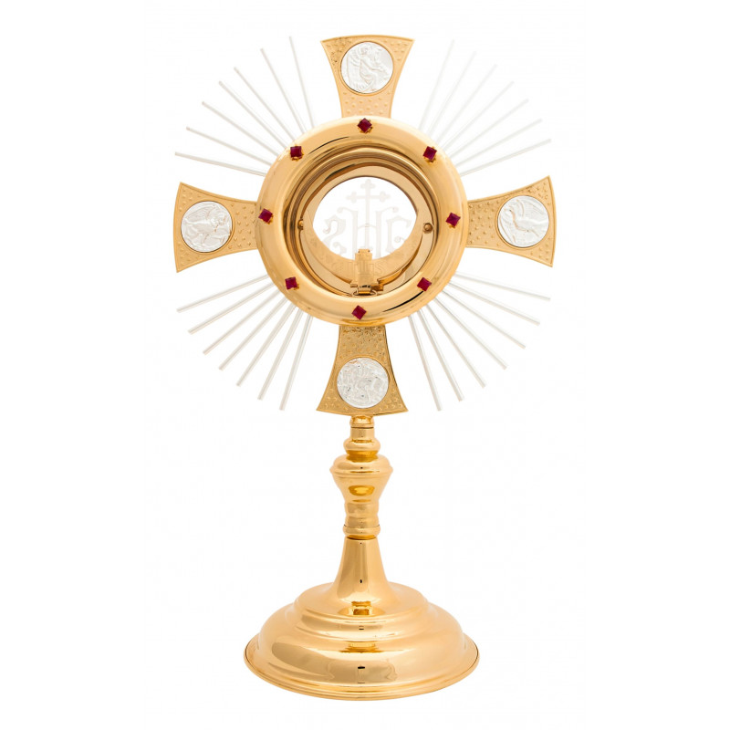 Gold plated monstrance height 40 cm (5) - Best Catholic Shop
