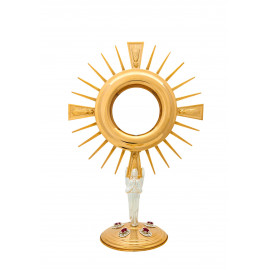 Gold plated monstrance height 36 cm (18)