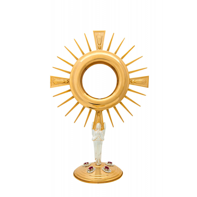 Gold plated monstrance height 36 cm (18) - Best Catholic Shop