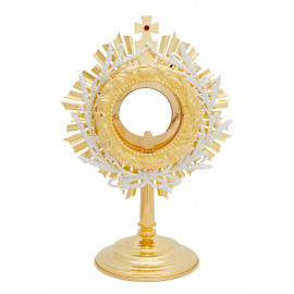Gold plated monstrance height 31 cm (22)