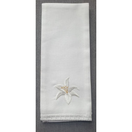 Purificator embroidered lily - 100% cotton