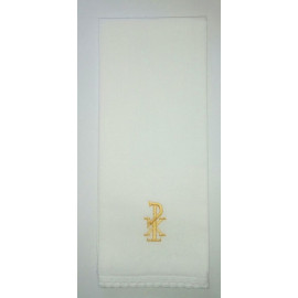 Purificator embroidered gold PX - 100% cotton