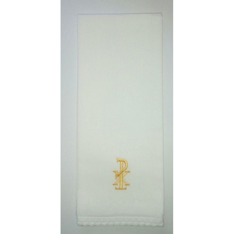 Purificator embroidered gold PX - 100% cotton - Best Catholic Shop