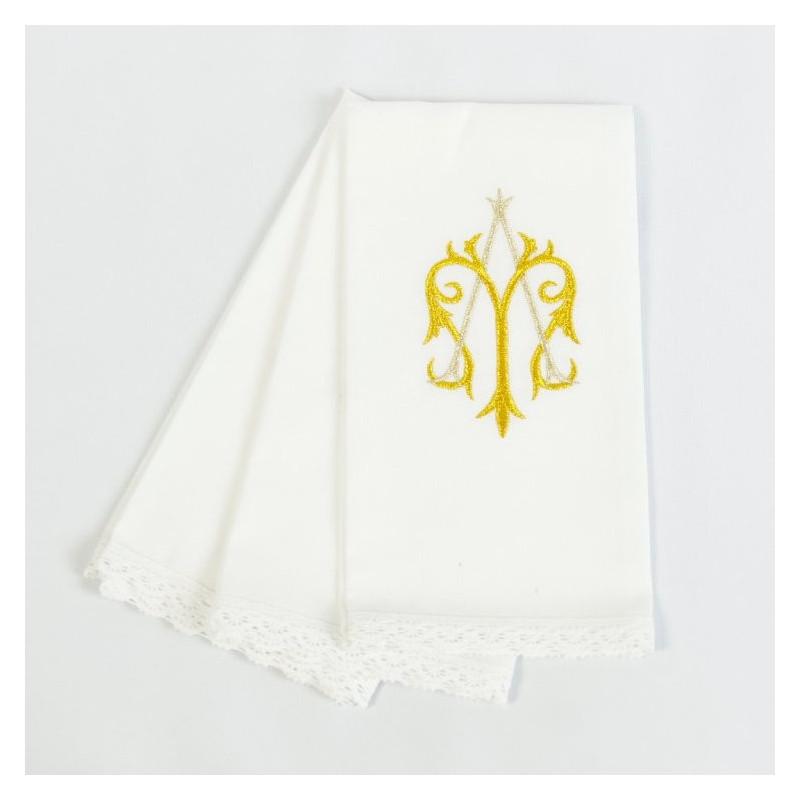 Purificator embroidered Marian motif (3 pcs.) - Best Catholic Shop