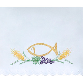Altar Tablecloth embroidered fish (8)