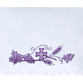 Altar Tablecloth violet cross and ear of grain (14)