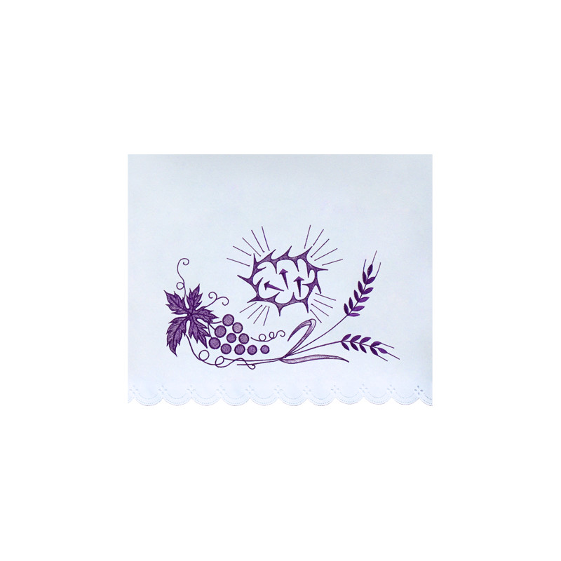 Altar Tablecloth purple embroidery (15) - Best Catholic Shop