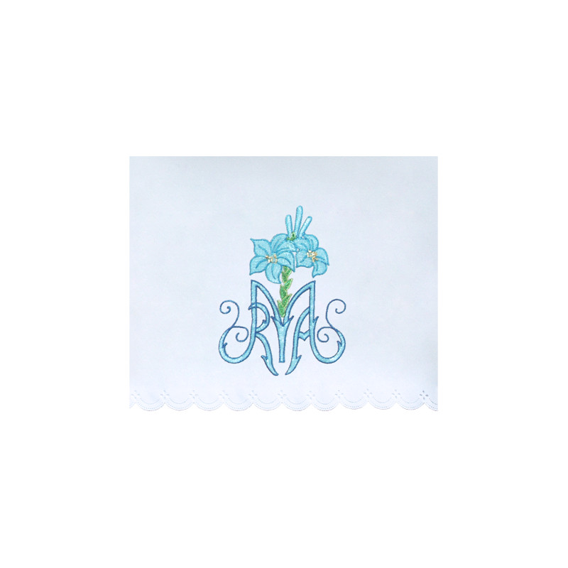 Altar Tablecloth Marian symbol embroidery (17) - Best Catholic Shop