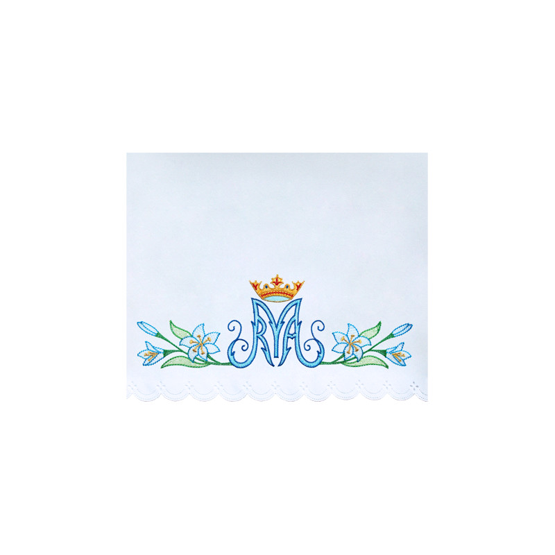 Altar Tablecloth Marian symbol embroidery (19) - Best Catholic Shop