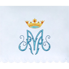 Altar Tablecloth Marian symbol embroidery (20)