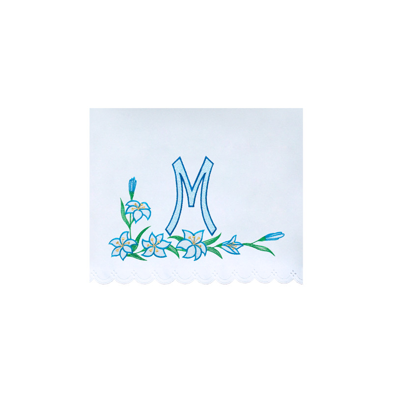 Altar Tablecloth Marian symbol embroidery (21) - Best Catholic Shop
