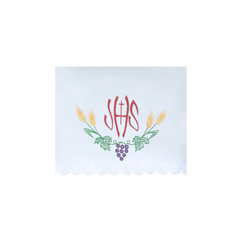 Altar Tablecloth embroidered IHS (23) - Best Catholic Shop