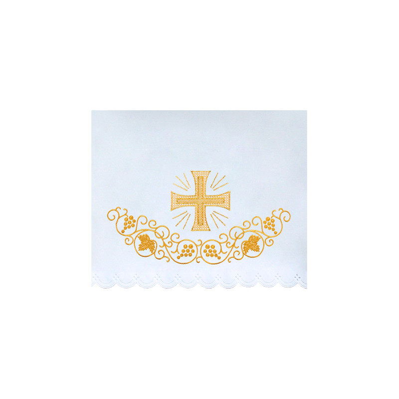 Altar Tablecloth golden cross embroidery (27) - Best Catholic Shop