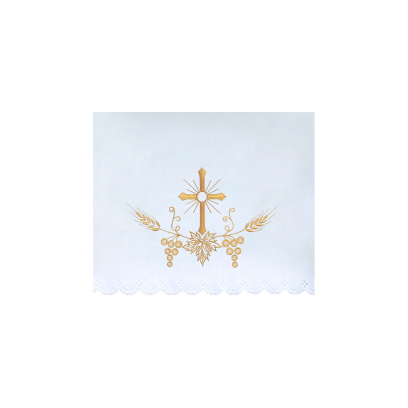 Altar Tablecloth cross - golden embroidery (31) - Best Catholic Shop