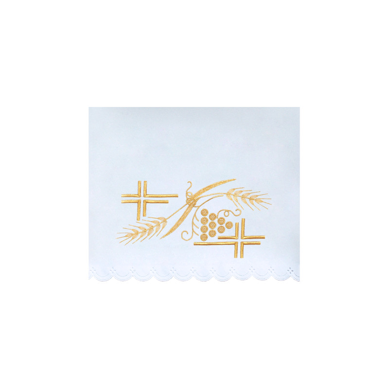 Altar Tablecloth cross, grapes - golden embroidery (32) - Best Catholic Shop