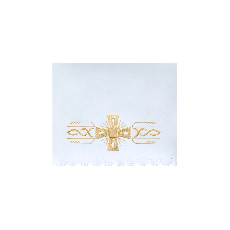 Altar Tablecloth cross - golden embroidery (36) - Best Catholic Shop