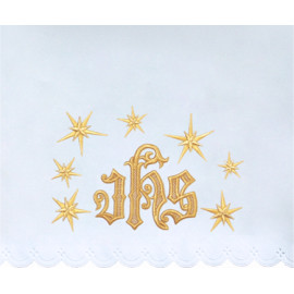 Altar Tablecloth IHS - golden embroidery (38)