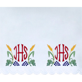 Altar Tablecloth IHS - colorful embroidery (46)