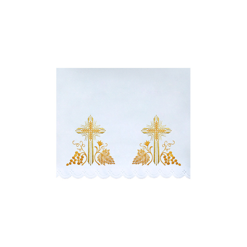 Altar Tablecloth cross - golden embroidery (48) - Best Catholic Shop