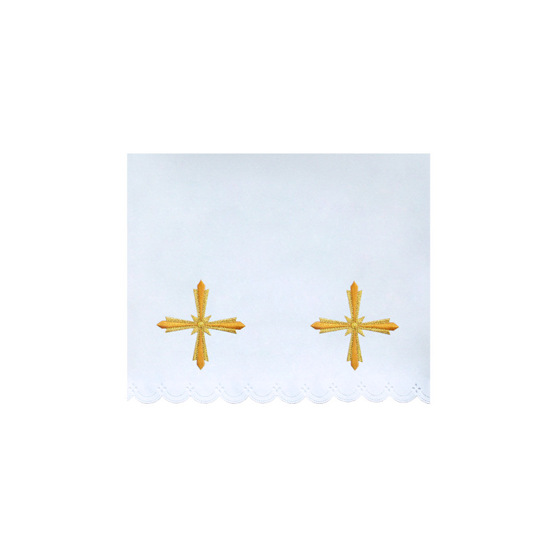 Altar Tablecloth cross - golden embroidery (49) - Best Catholic Shop