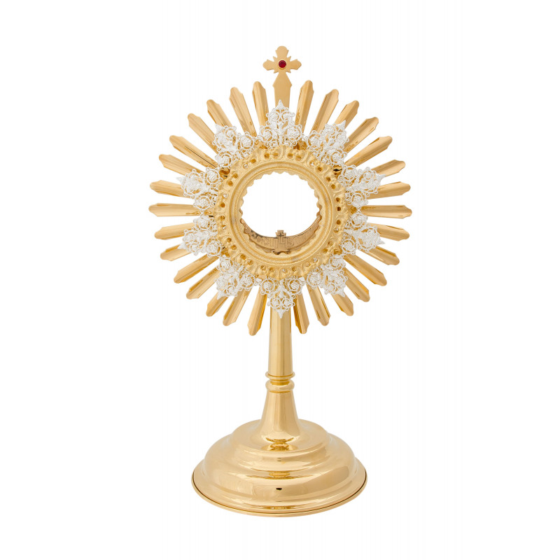 Gold plated monstrance height 35 cm (23) - Best Catholic Shop