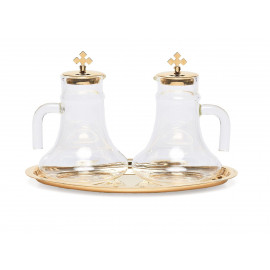 Glass cruet + tray (1)