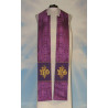 Embroidered cope - IHS violet - rosette (2) - Image 3