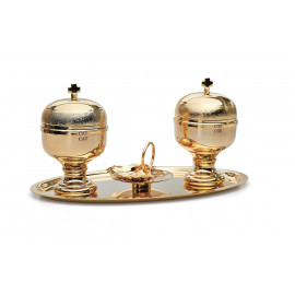 Gold-plated baptismal set 23 x 14 cm (1)