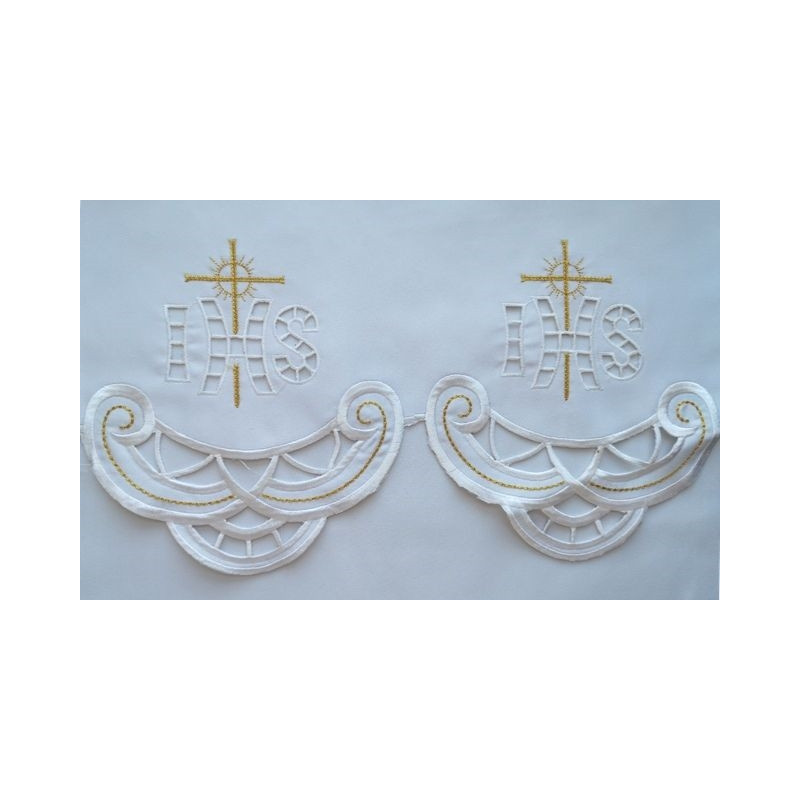 Embroidered altar tablecloth - Eucharistic pattern (185) - Best Catholic Shop