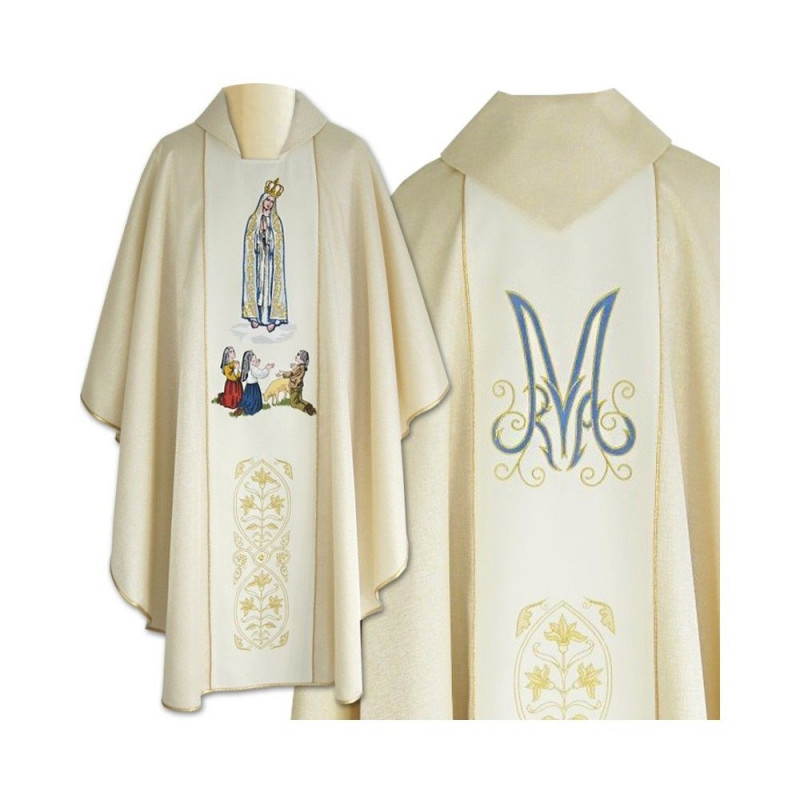 Embroidered chasuble Our Lady of Fatima (4) - Best Catholic Shop