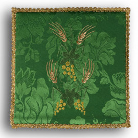 Chalice pall ears of grain green (10)