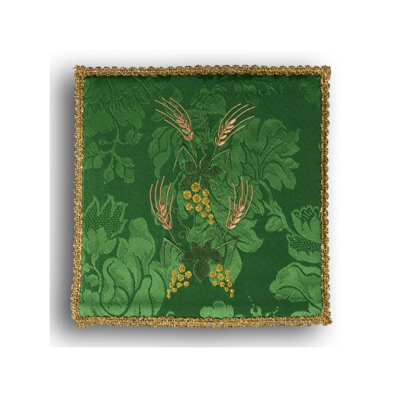 Chalice pall ears of grain green (10) - Best Catholic Shop