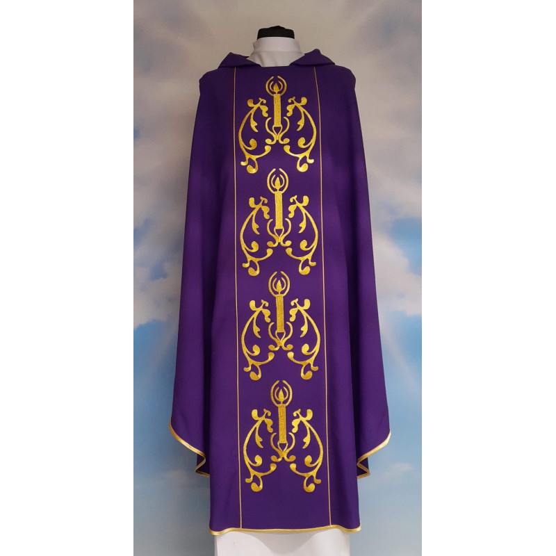 Embroidered Advent Chasuble (2) - Best Catholic Shop