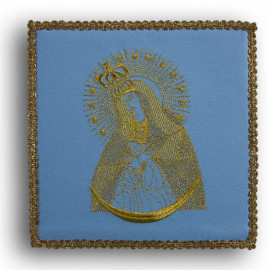 Chalice pall blue:  Our Lady of the Gate of Dawn (21)