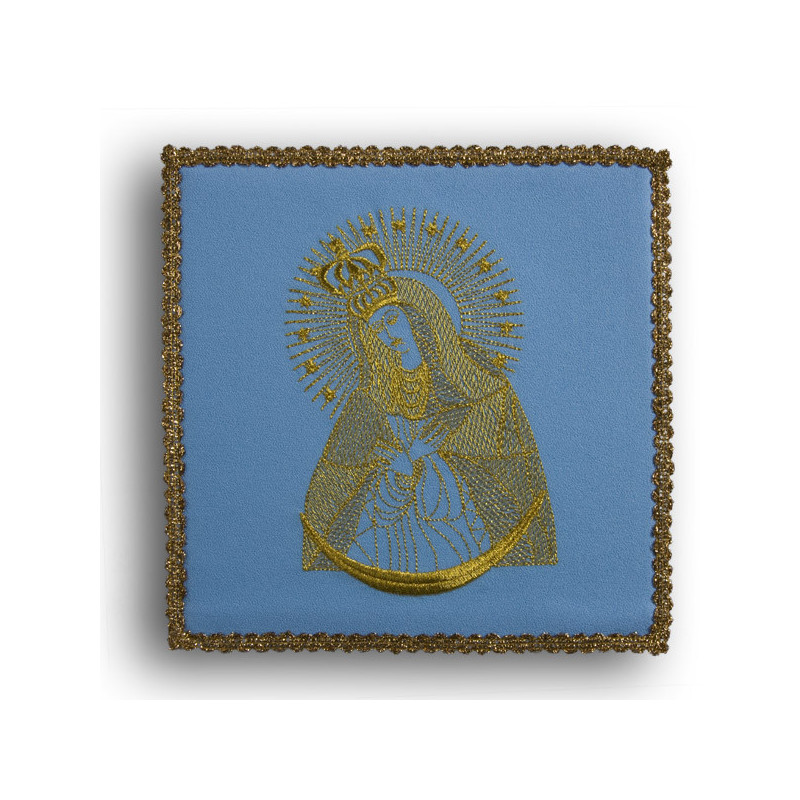 Chalice pall blue:  Our Lady of the Gate of Dawn (21) - Best Catholic Shop