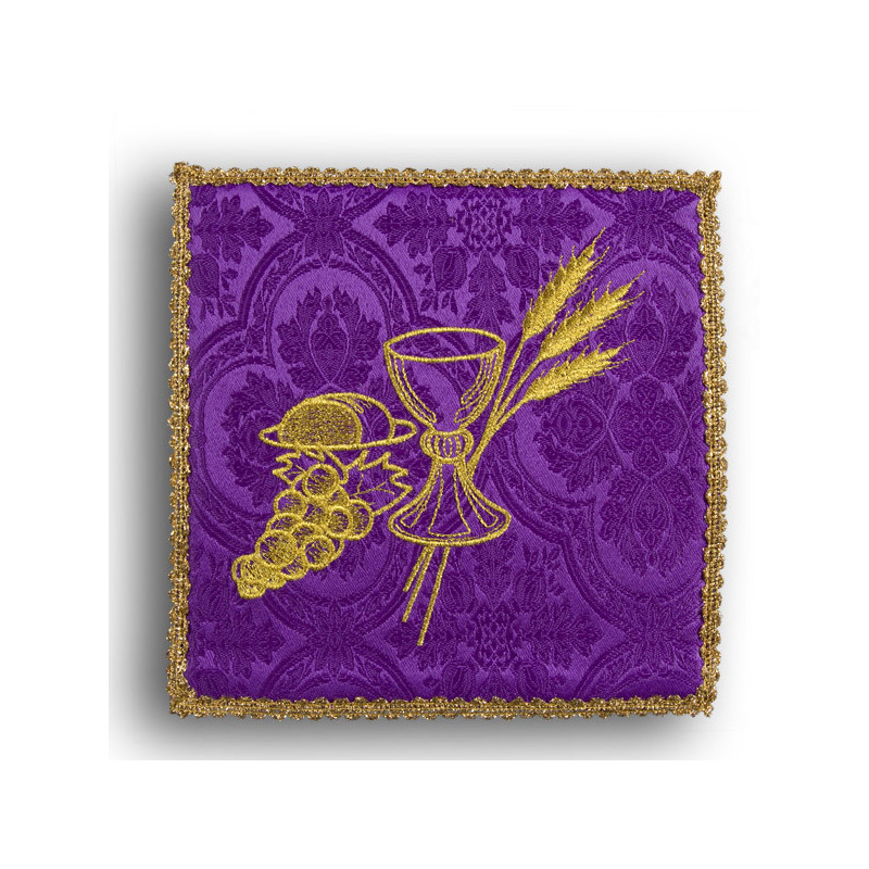Chalice pall violet "chalice and grapes" (24) - Best Catholic Shop