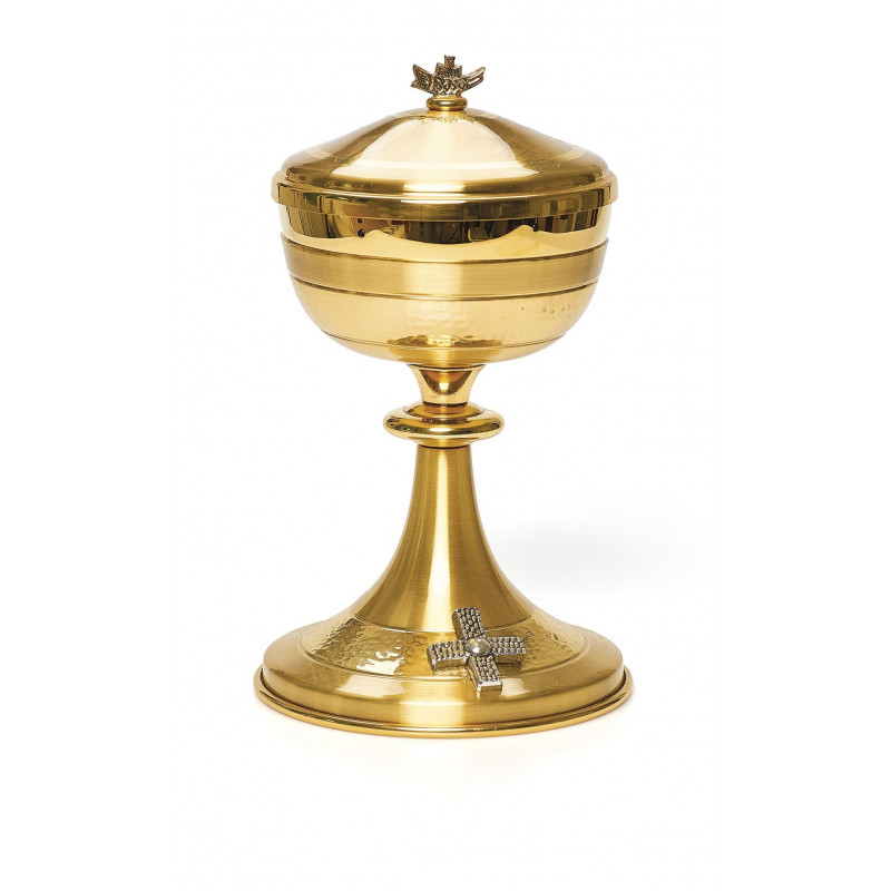 Ciborium plated with satin gold - 23 cm - Best Catholic Shop