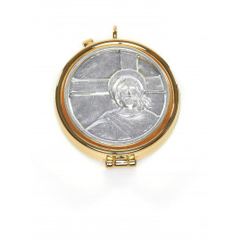 Brass pyx, gold-plated - Christ