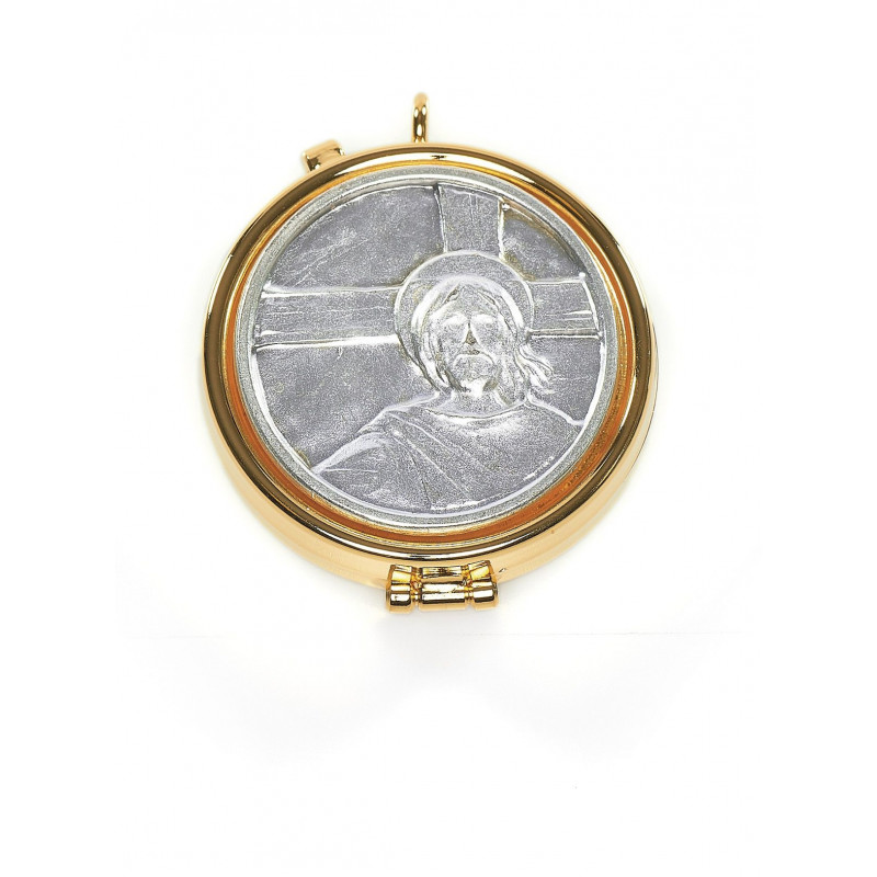 Brass pyx, gold-plated - Christ - Best Catholic Shop