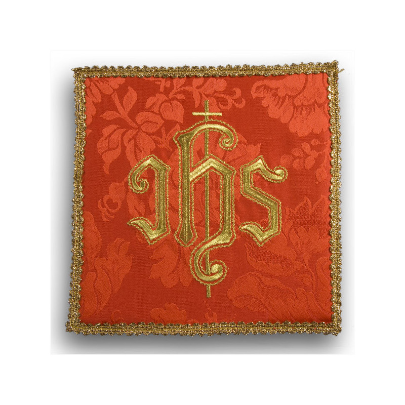 Chalice pall IHS red (28) - Best Catholic Shop