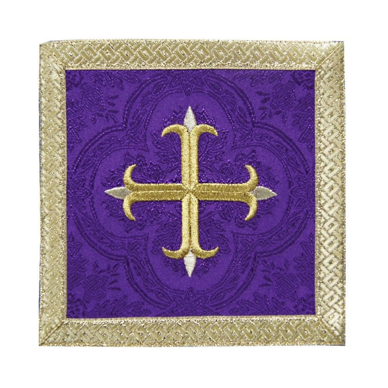 Purple pall with cross + gold trim - Best Catholic Shop