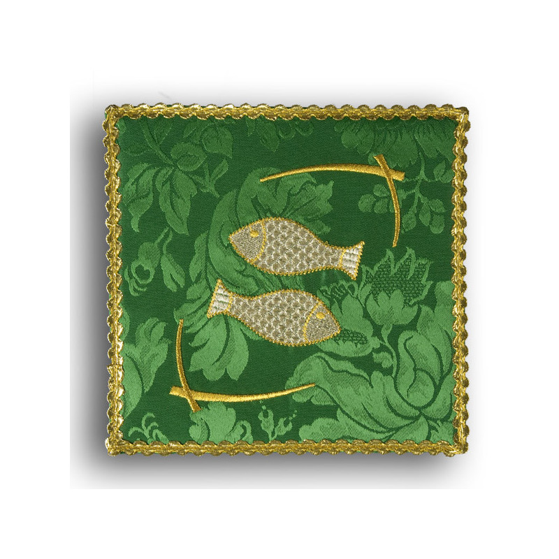 Chalice pall green "Fish" (31) - Best Catholic Shop
