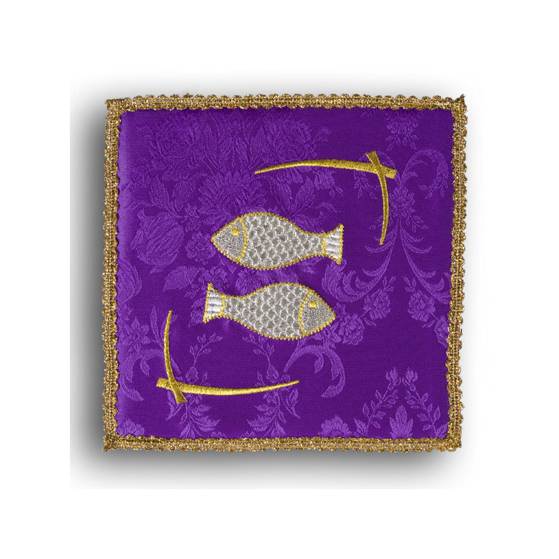 Chalice pall violet "Fish" (30) - Best Catholic Shop