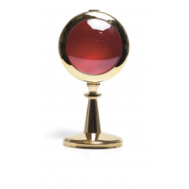 Reliquary made of polished brass, gilded - 16 cm