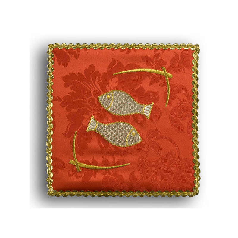 Chalice pall red "Fish" (32) - Best Catholic Shop