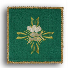 Chalice pall green "Fish" (33)