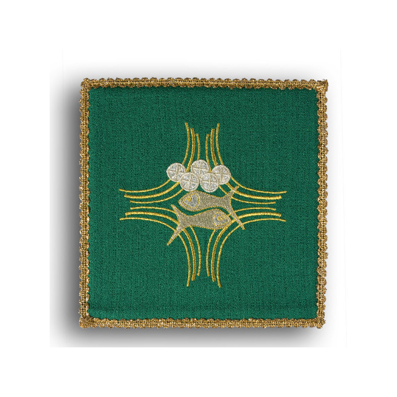 Chalice pall green "Fish" (33) - Best Catholic Shop