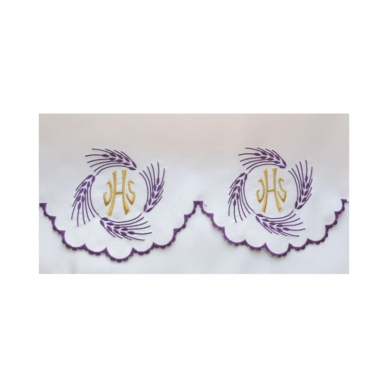 Embroidered altar tablecloth - IHS ears (74) - Best Catholic Shop